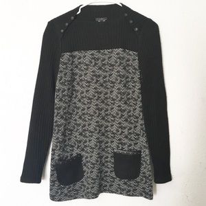 Vex Collection Sweater Dress Studded Pockets